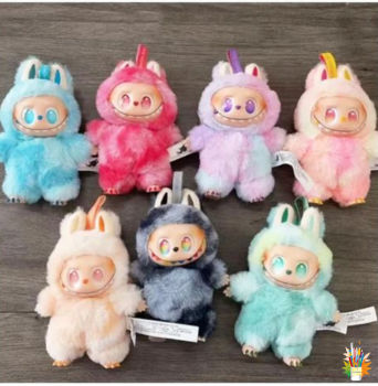 Labubu V3 Original 7" Plush Doll – Premium Monster Plushie with Hanging Loop & Keychain